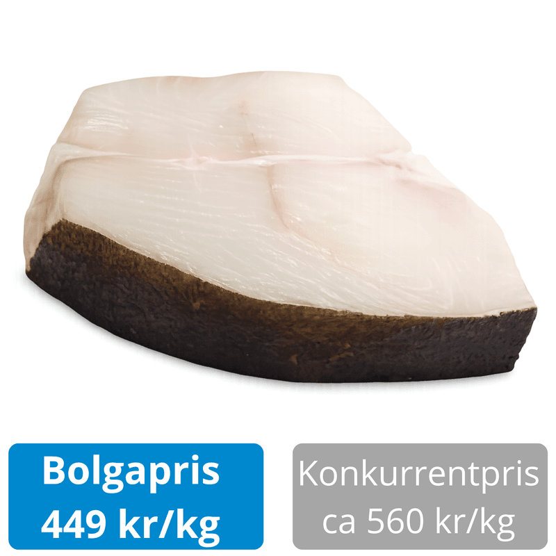 Kveite 2,4 kg – linefanget kvalitet