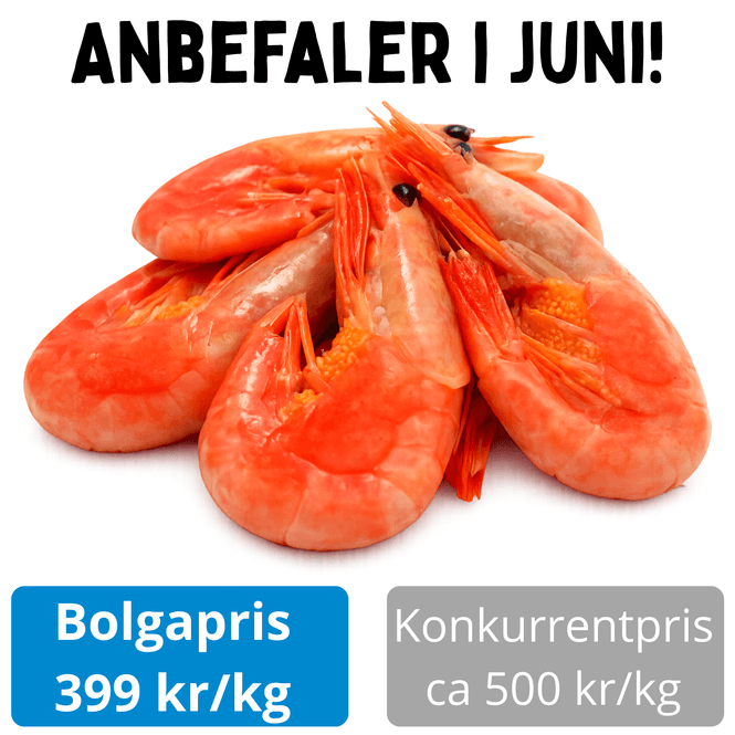 Hovedbilde Grønlandsreker 2,5 kg 40/60 – størst